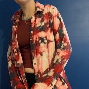 Bleach-Dyed Flannel shirt